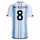 Argentina Alexis Mac Allister 8 VM 2022 Hemma Fotbollströjor Kortärmad